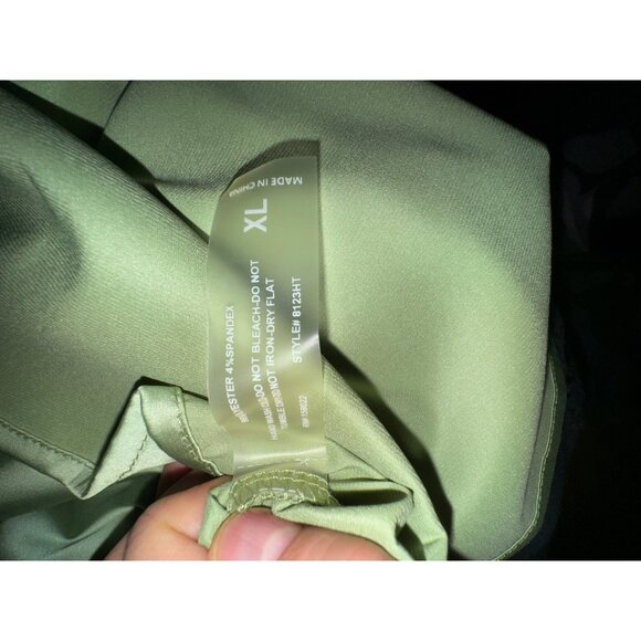 Fashion Nova Green Satin Long-Sleeve Crop Top XL Sexy Classic Party Date Boho - Picture 7 of 7